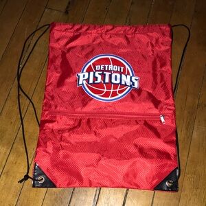 Detroit Pistons Kids Red Drawstring Sports Bag